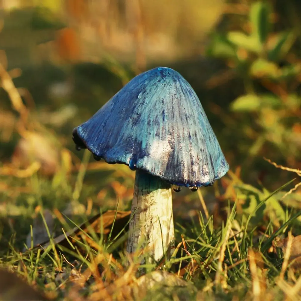 

Красные миниатюрные грибы DIY, внешнее искусственное украшение, искусственное украшение, ремесла, статуэтка гриба из смолы