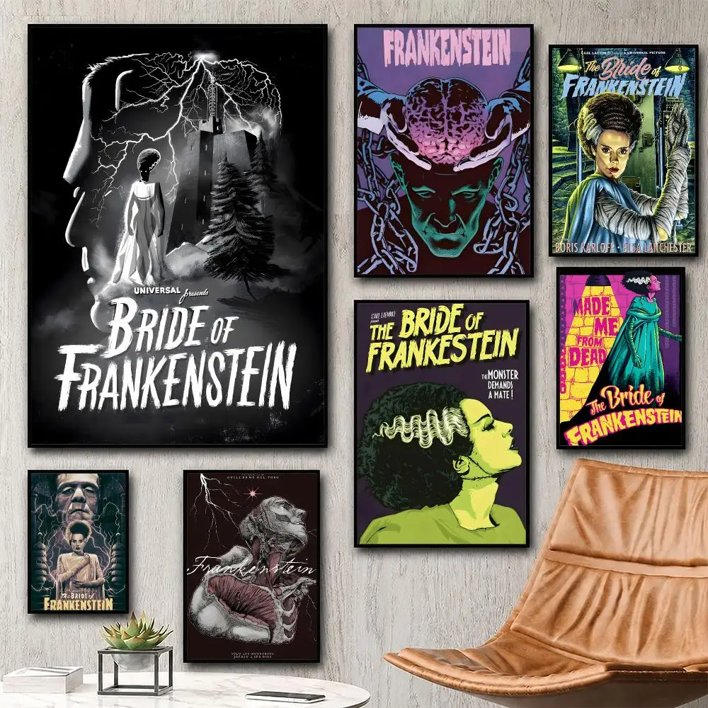Aesthetic Wall Art Poster Trendy movie Bride of Frankenstein Poster for Bedroom Dorm Room Home Decor Large Wall Picture Print