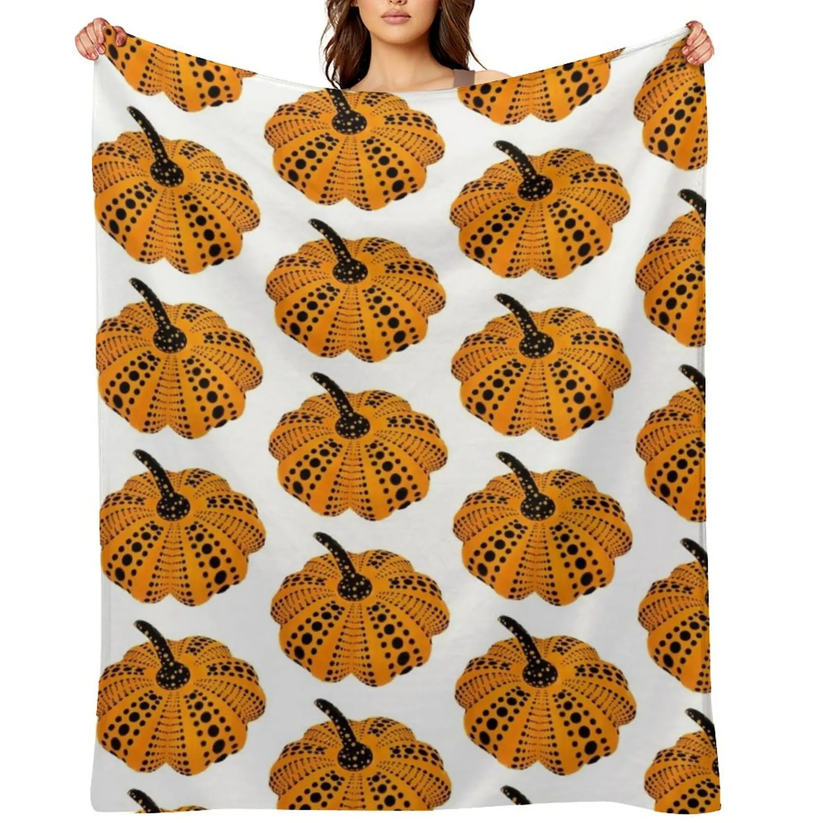 

Polka Dot Pumpkin Throw Blanket Sleeping Bag Thin Stuffeds Shaggy Blankets