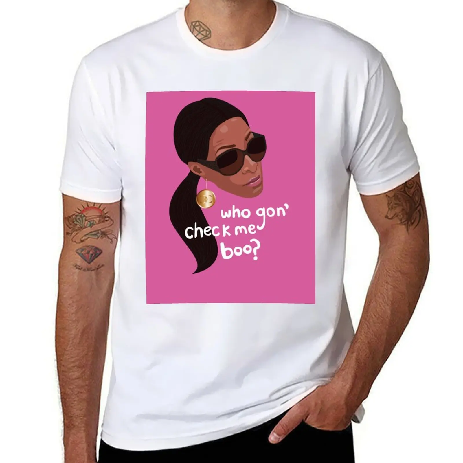 

Sheree - RHOA - Real Housewives Atlanta - Who Gon Check Me Boo T-Shirt cotton t shirt man t shirts designer T-Shirt