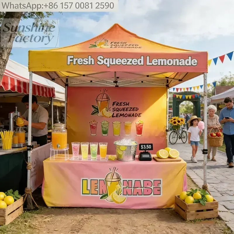 Waterproof Branding Tents Choose Your Exact Size Color Enjoy Free Design and Fast Shipping Trade Show Sales Event Outdoor