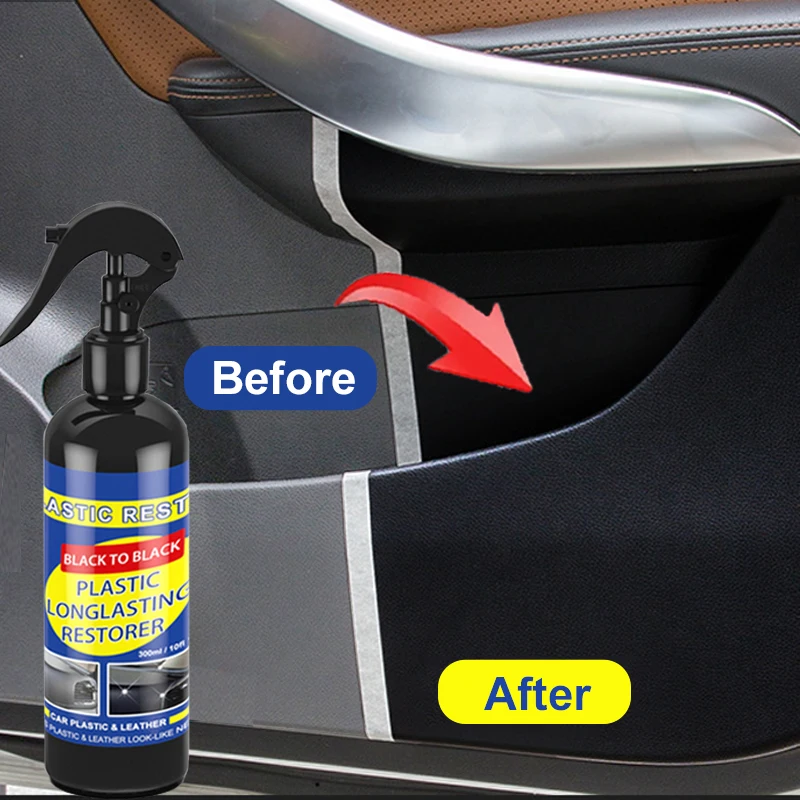 Car Plastic Restorer Back To Black Gloss Car Cleaning Products Plastic Leather Restore Auto Polish And Repair Coating Renovator