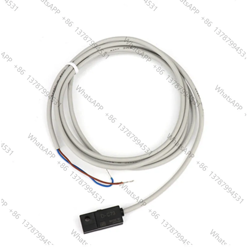 5PCS D-C73 DC/AC 5-120V 10W Reed Switch Wired Magnetic Sensor Switch for Pneumatic Cylinder 2 Wire