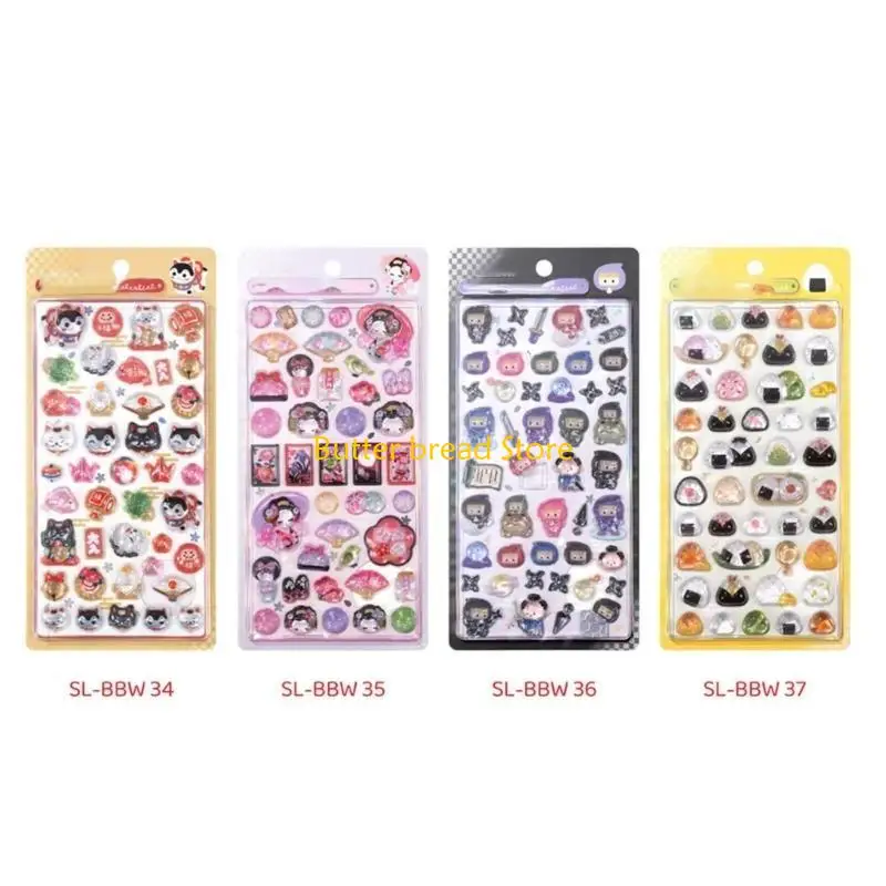 W89C Animal Decorative PVC Sticker Kids Motivational Sticker for Water Bottle Notebook Journal Planner Scrapbooking