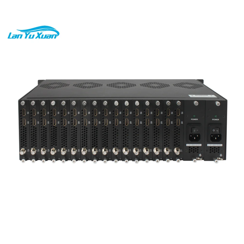 Agile 32-Channel HD MI to Dual RF NTSC/PAL Analog Modulator for CATV with Metal Construction and NMS Management