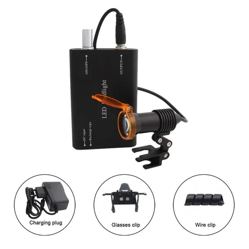 Faro Dental, filtro amarillo de 5W para lupas, lupa médica de laboratorio, Binocular de aumento