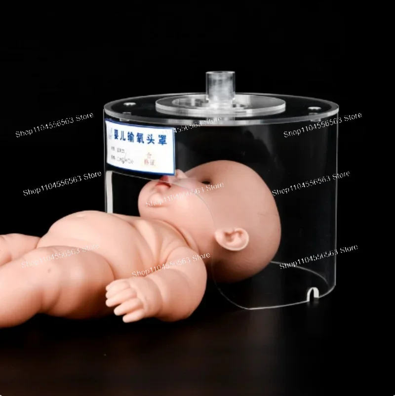 Non-Contact Oxygen Hood for Premature Infants, Newborn Baby NICU Oxygen Therapy Head Hood
