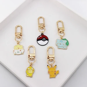 Figura de anime de pokemon pikachu eevee jigglypuff togepi charmander metal llavero llave anillo colgante de cumpleaños para niños 6 mejores ventas eevee llavero - №5