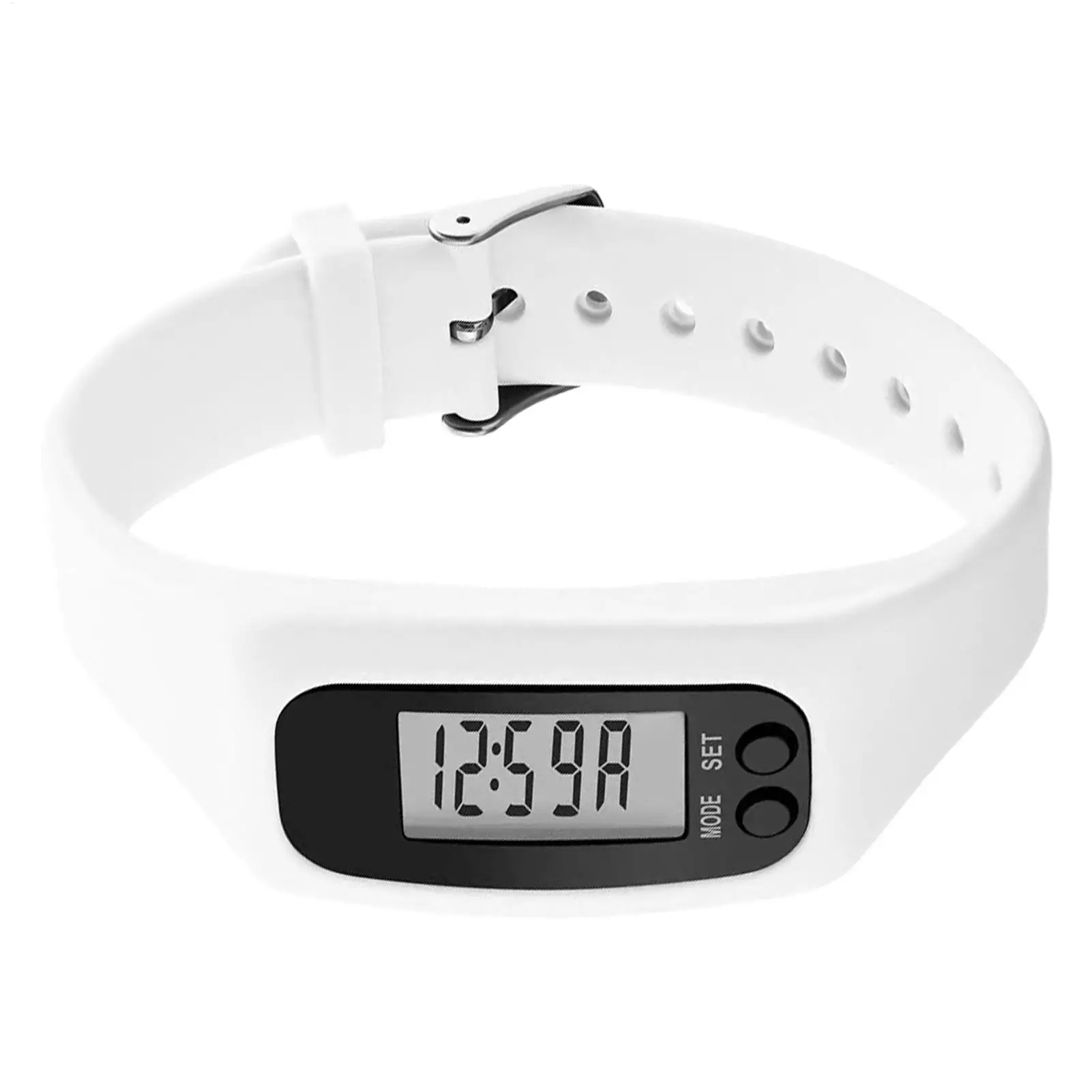 LED Pedometer Bracelet Wrist Calorie Counter Multi-Function Walking Running Pedometer Silicone StepTracker for Outdoor Sports