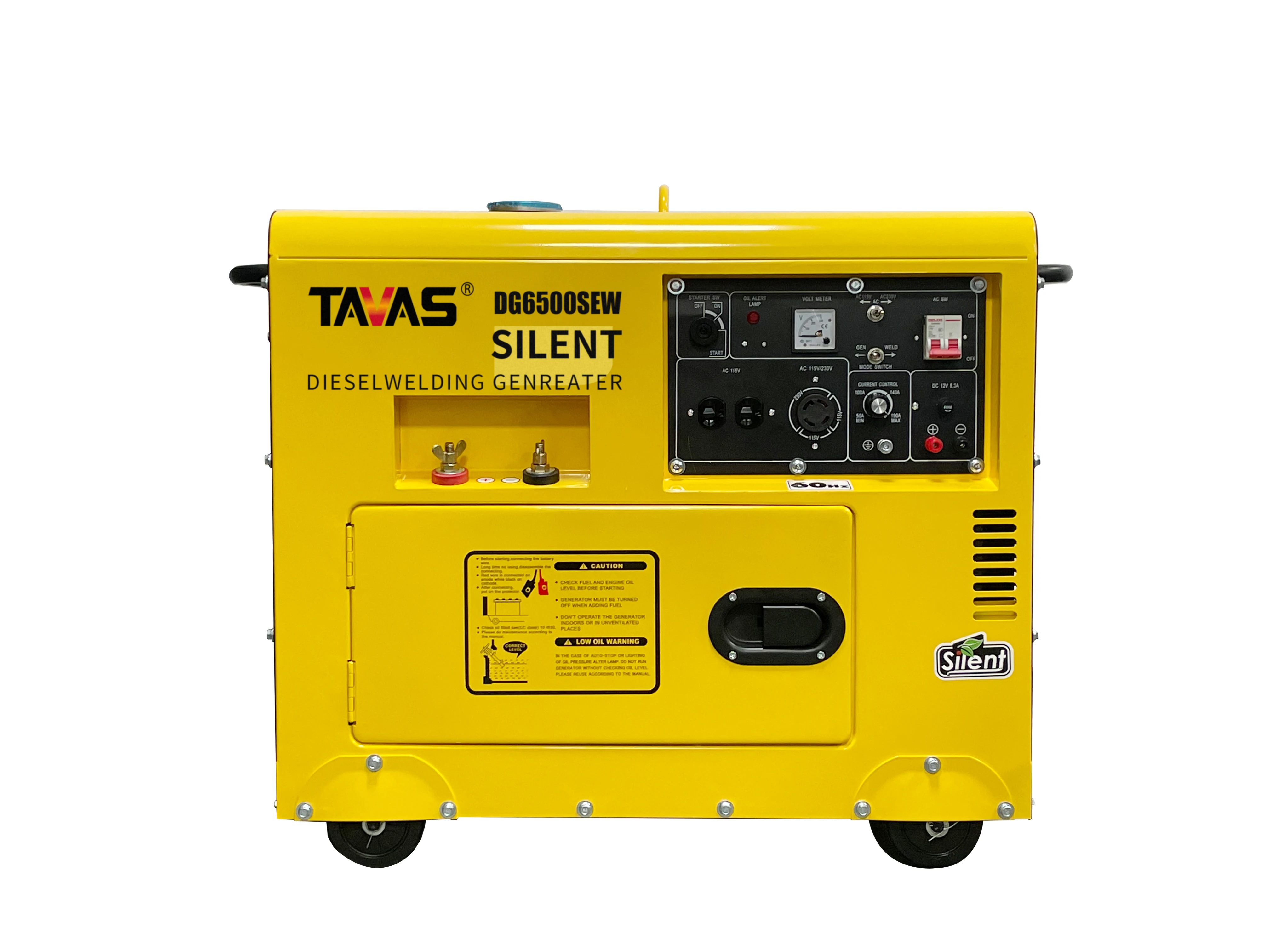 Silent diesel welding generator air cooling remote start low noise