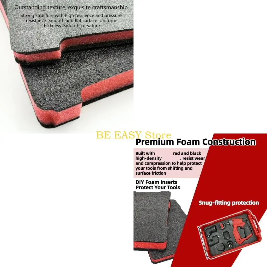 E28F 3Pcs Shockproof Foam Board 12x8inch Cuttable Packaging Cushion