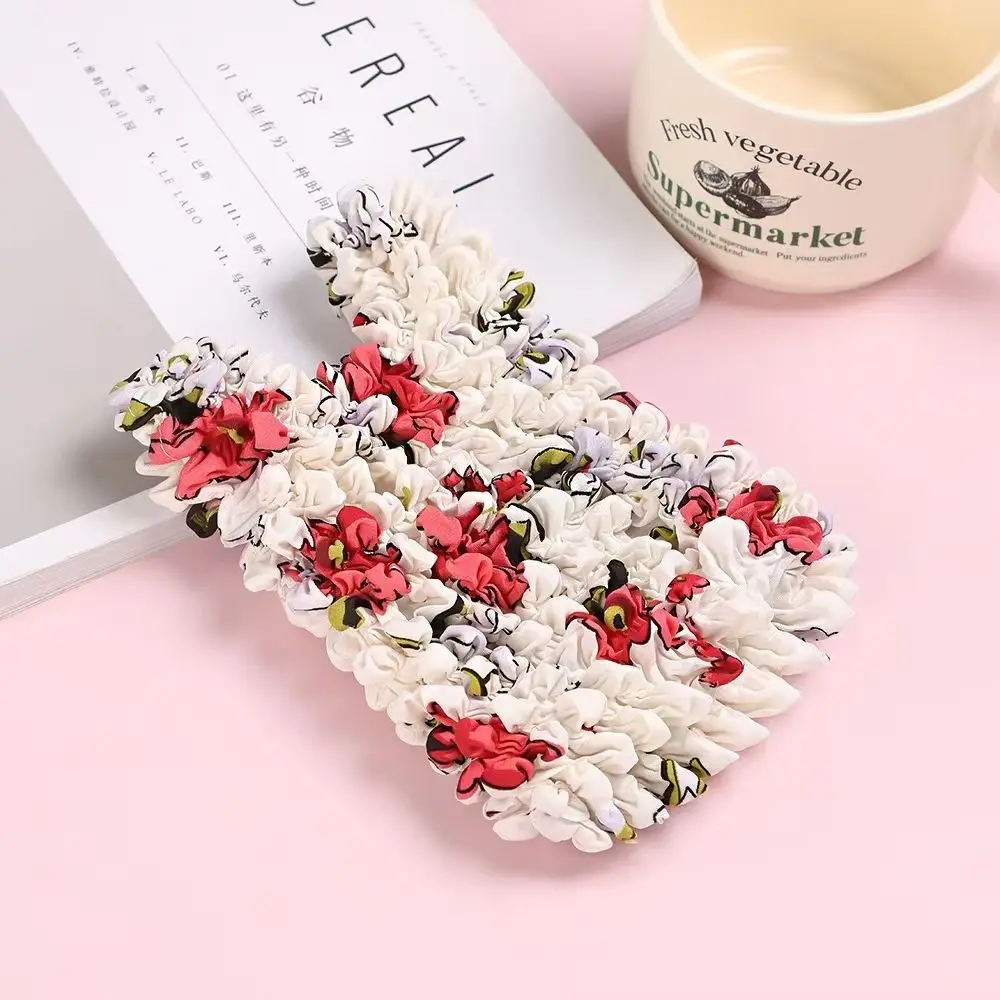 Reusable Bubble Foldable Stretch Bag Large Capacity Shopping Bag Pleated Flexible Handbag Multi Purpose Chiffon Storage Bag