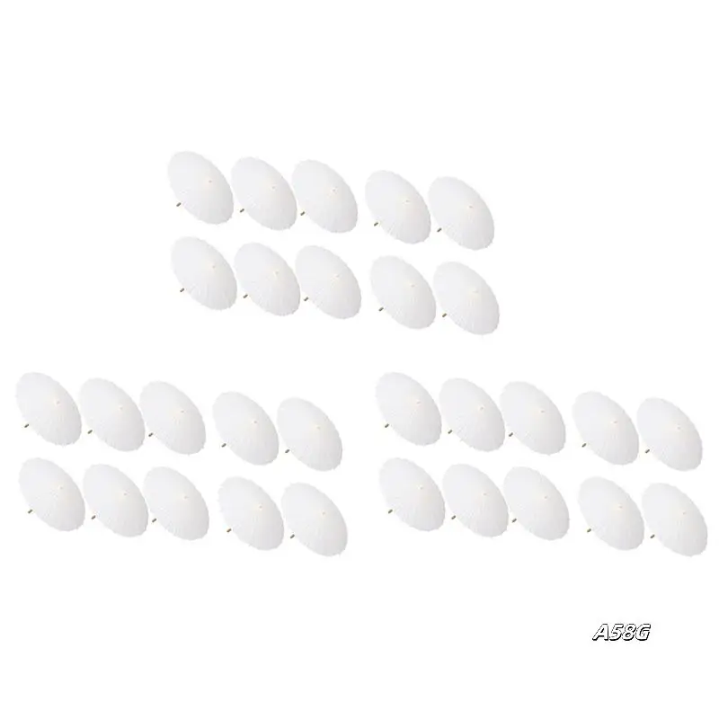 

30PCS Paper Parasol Wedding Umbrella Party Favor Bamboo Umbrellas For Bridal Shower Centerpieces Photo Props 23.6Inch