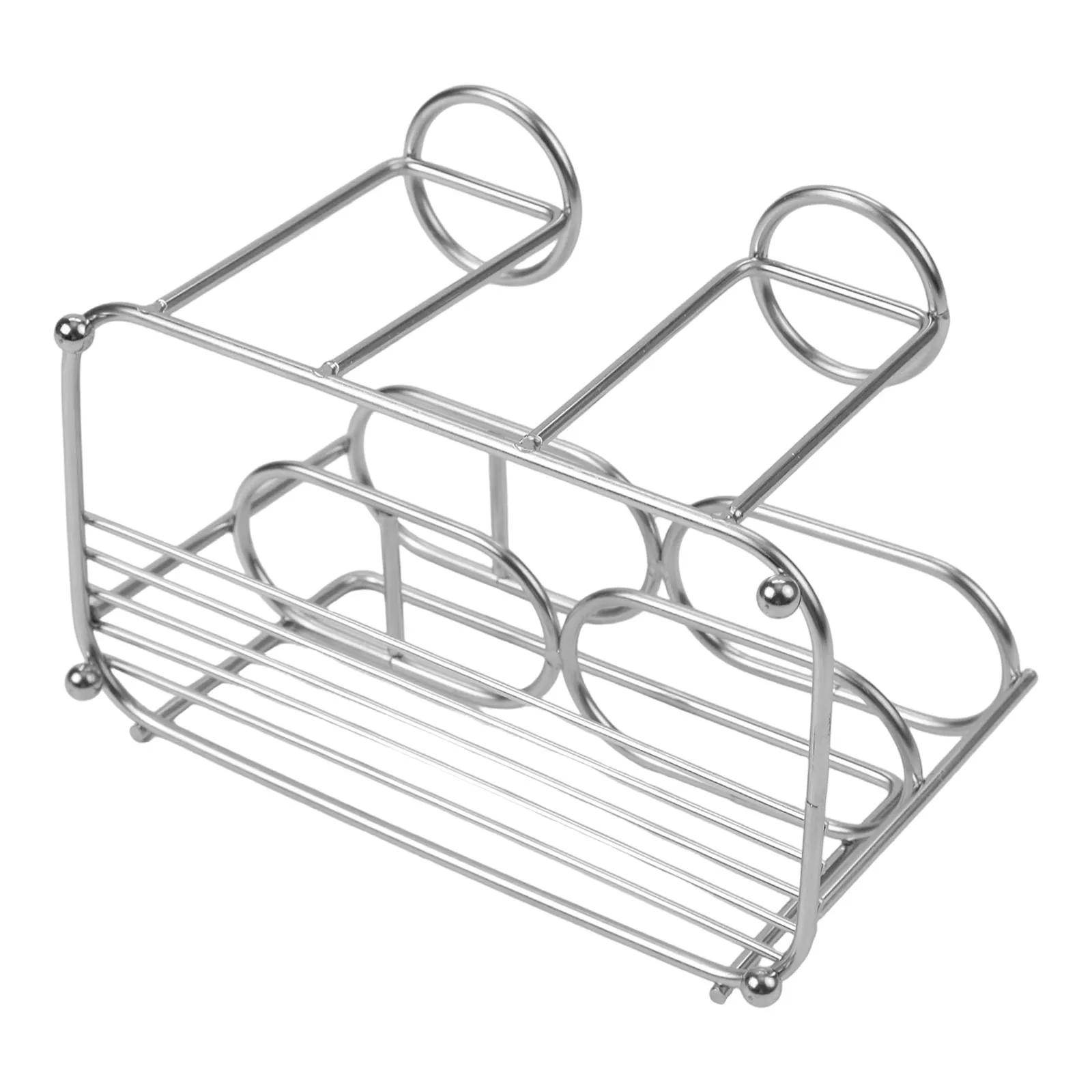 

17.8x12x10cm Bathroom Organizer Stainless Steel Rack Compact Size Crafted From Stainless Steel Easy Installation Large Capacity