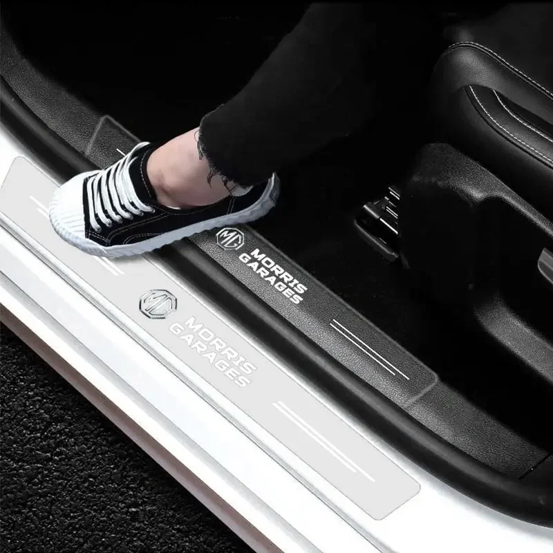 Car Door Sill Clear Guard Film 4-Piece Scratchproof Protector for MG ZS HS MG3 MG4 EV MG5 MG6 MG7 GT ES5 Cyberster
