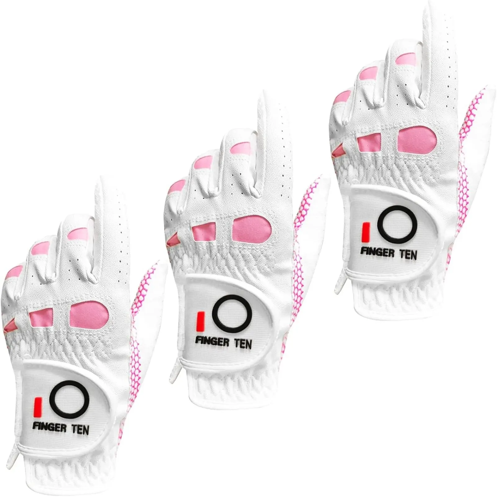 Golf Gloves Women's Left Hand Non-Slip Breathable Value 3 Pack,Ladies Glove For Right-Handed Golfer All Weather Grip Weathersof