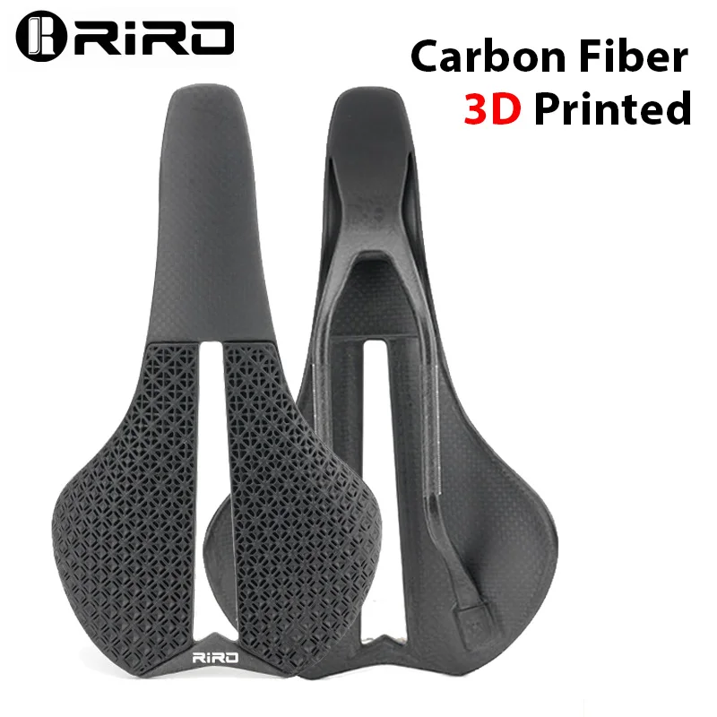 RIRO Caobon الألياف سرج دراجة ثلاثية الأبعاد مطبوعة الجوف الحصى الطريق مقعد دراجة المهنية سباق السرج خفيفة أجزاء الدراجات الجبلية #1