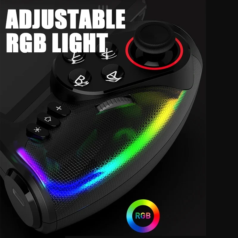 Imagem -04 - Ipega-rgb Controlador Gamepad Bluetooth Vibração Linear Leve Controlador Stretchable Nintendo Switch Android Ios pc Ipad Pg-9777s Novo