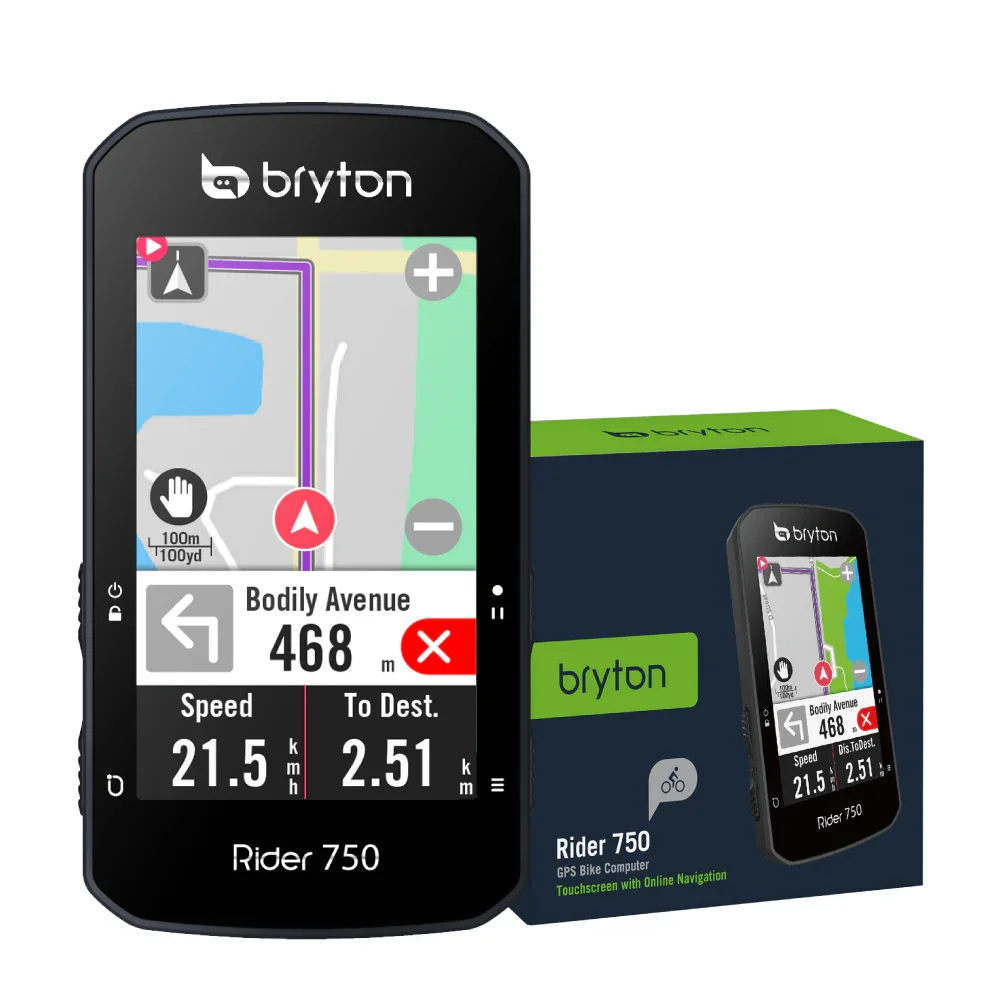 

Bryton Rider 750 2.8 inch Color Touchscreen Bike Computer Online Navigation Radar System supported Bicycle GPS ANT Bike Computer