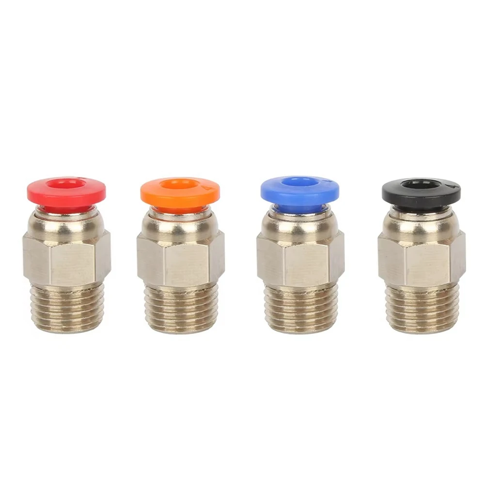 ABIU 4Pcs 3D Printer Parts PC4-01 Quick Connector Straight Through Pneumatic Connector for E3D V6 Hotend 1.75mm Filament