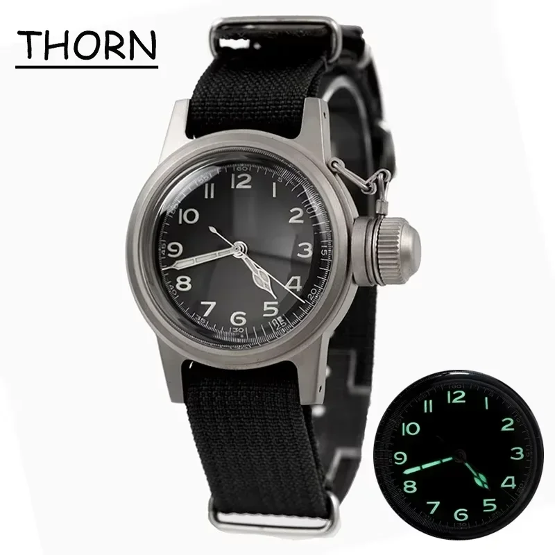 THORN SHY030 Men Watch 200m Waterproof Luminous Flieger Aviator Frogman NH35 Automatic Mechanical WristWatch Reloj Hombre