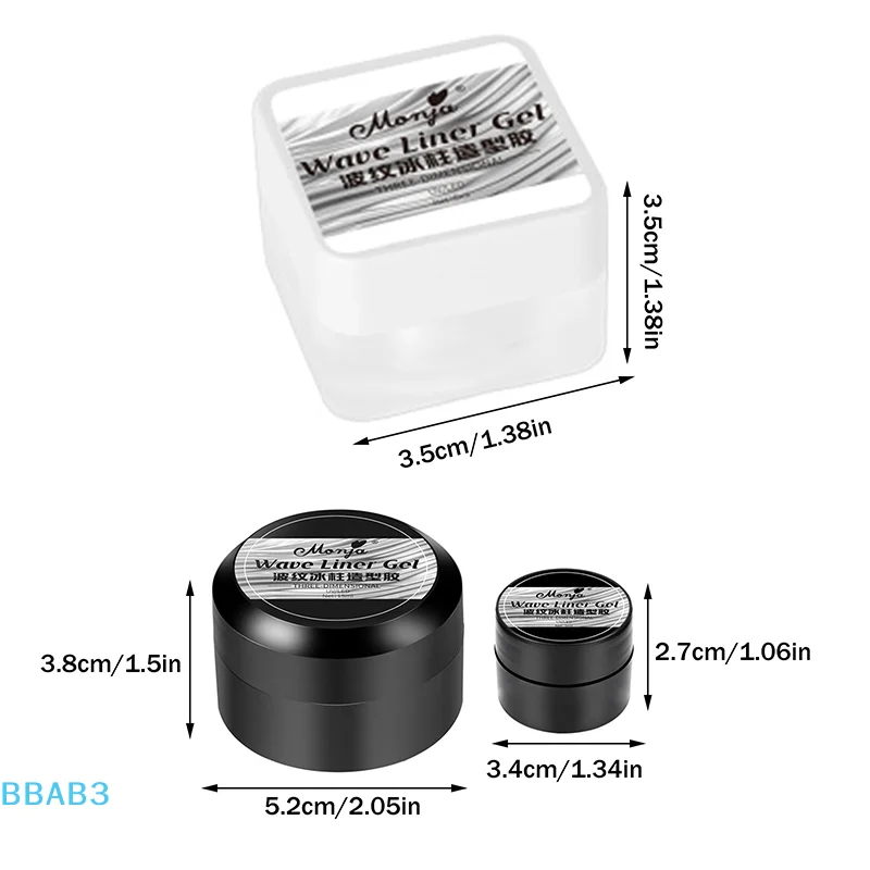 【B】1個入り 3D透明ネイルグルー ペイントジェルネイルポリッシュ クロムネイルパウダー付き ネイルエンハンスメント カービングアート作成 DIY用