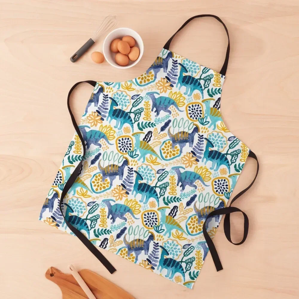 

Gouache Parasaurolophuses Apron kindergarten teacher Men gift Apron