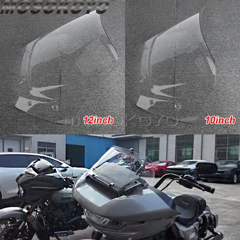

Front Windshield Screen For Harley Touring Road Glide CVO/SE FLTRXSE Motorcycle Windscreen Wind Shields Fairing 10" 12" Cowl