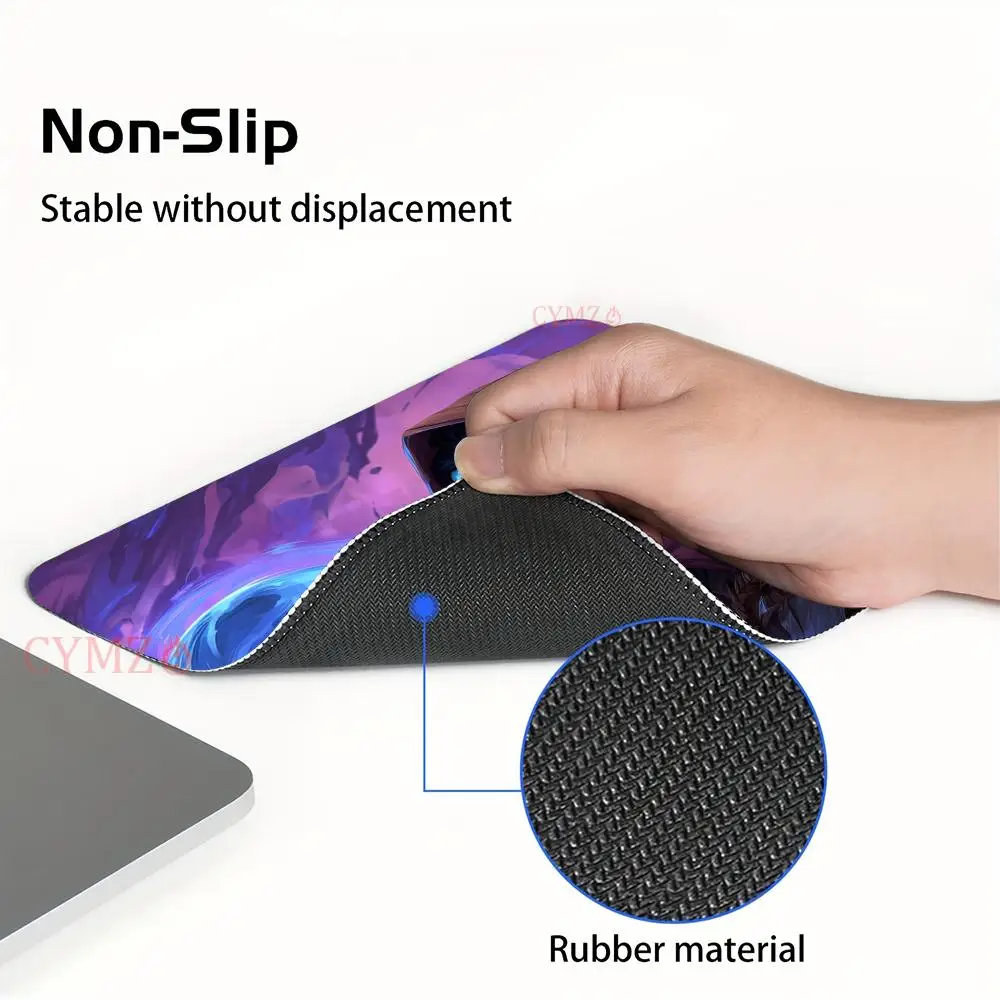 Cat Wizard and Raccoon Warrior Design Small Mouse Pad Desk Mat Non-Slip Stitched Edge office mat Gaming pad Laptop Mousepad