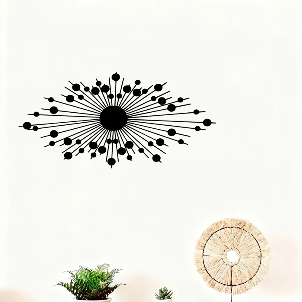 1PC Decorative Sundial Wall Sculpture, No Power Required, Perfect for Modern Nature Lovers