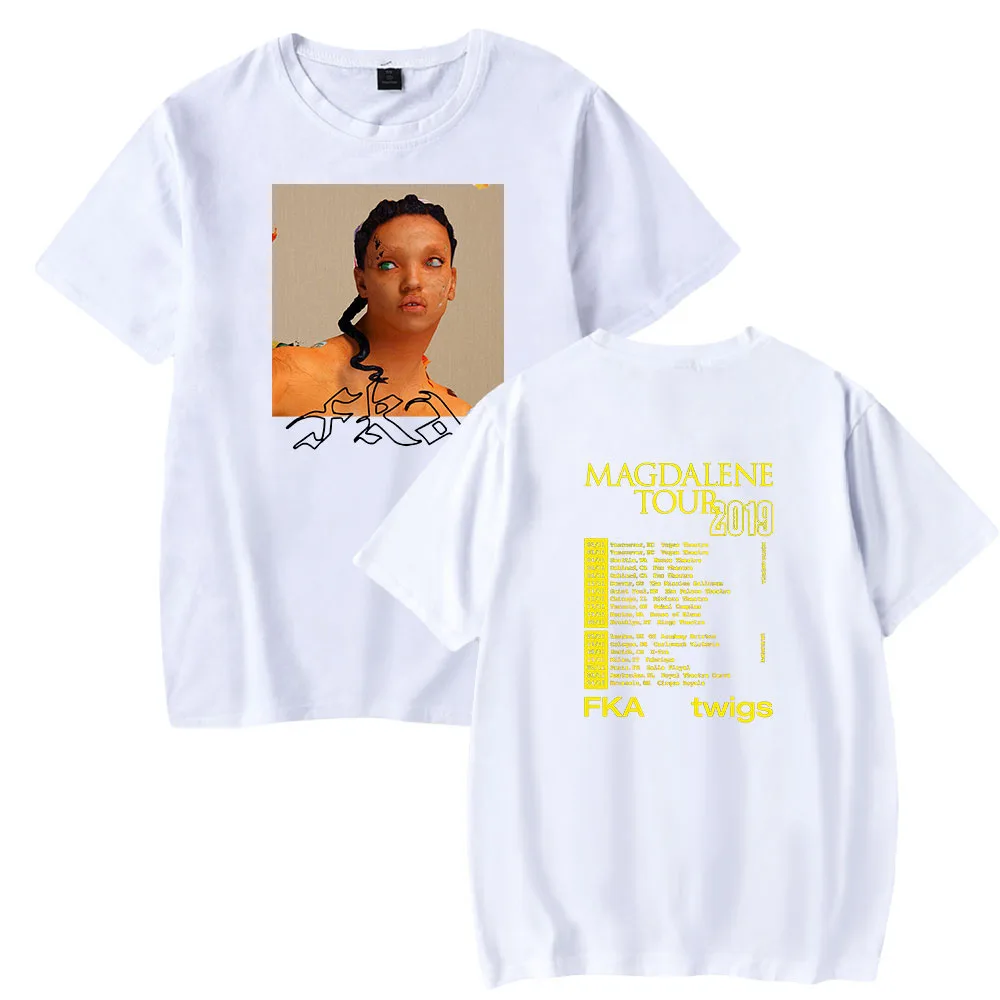 FKA Twigs Musterdruck, bequemes T-Shirt, kurzärmeliges, lässiges All-Match-Neutral-T-Shirt-Oberteil