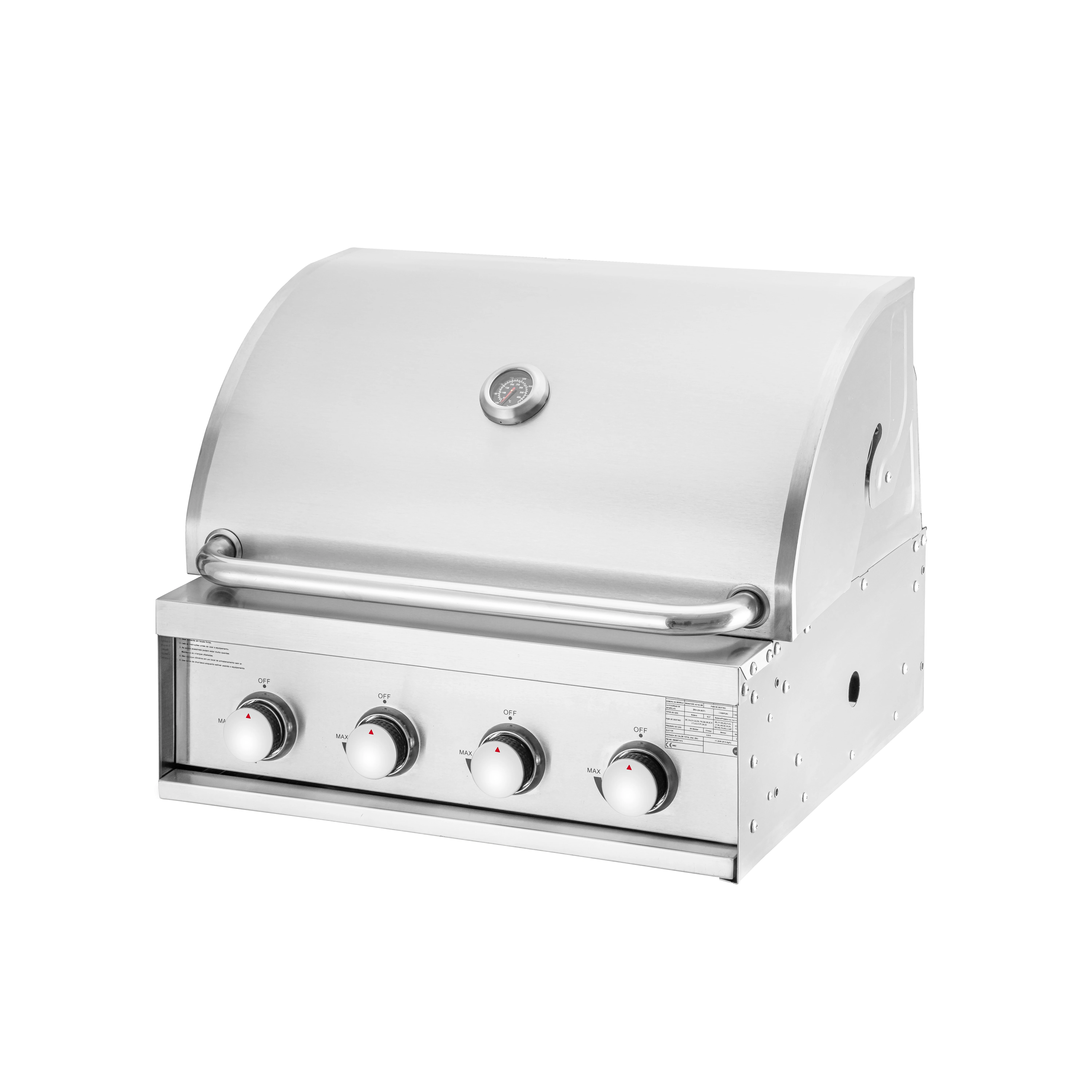 Made in China Electronic Ignition 4 Burners Stainless Steel Gas Built-In BBQ Grills