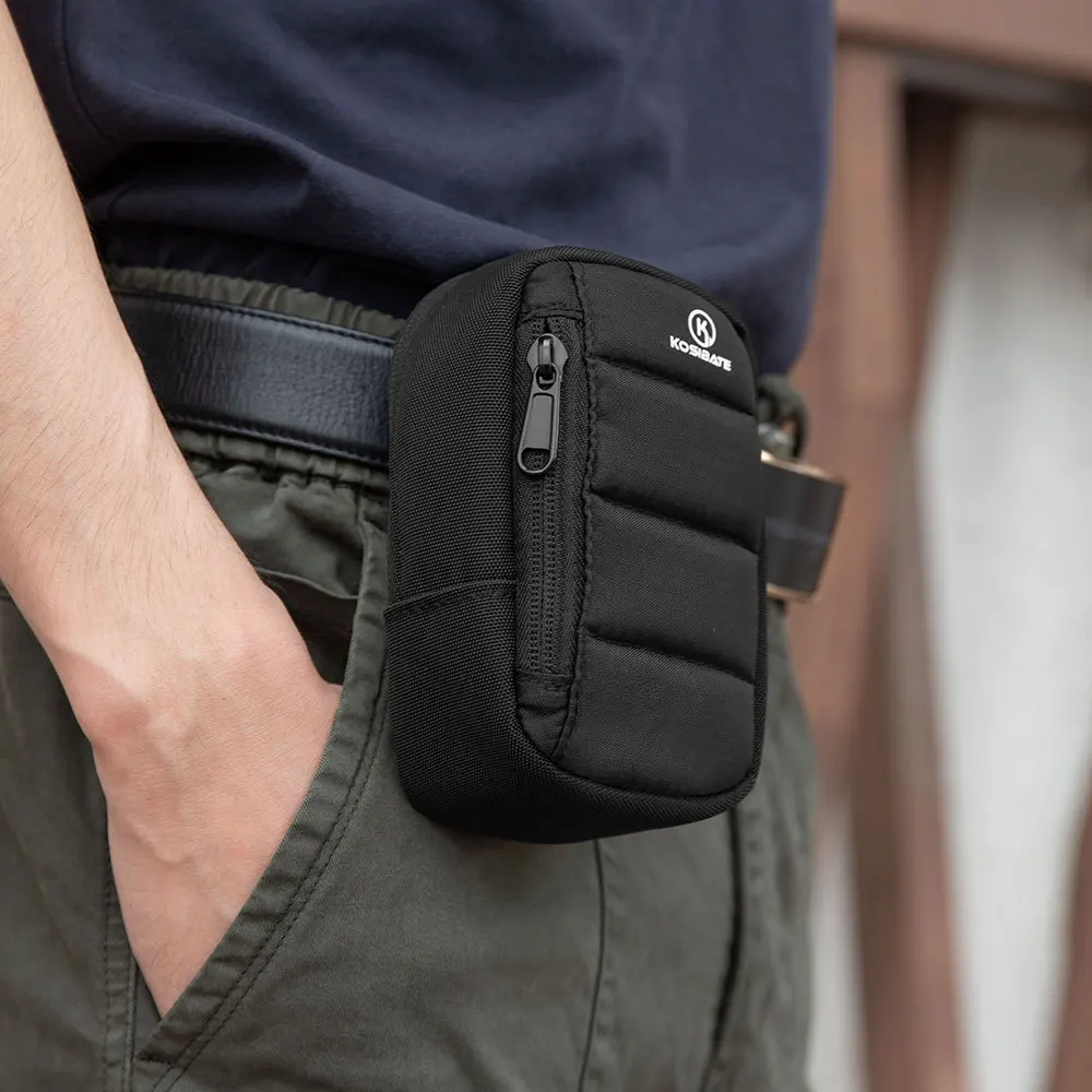 Outdoor Oxford Cloth Waterproof Camera Waist Bag Anti-shock Mini Digital Camera Pouch With Wrist Strap Zipper Closure