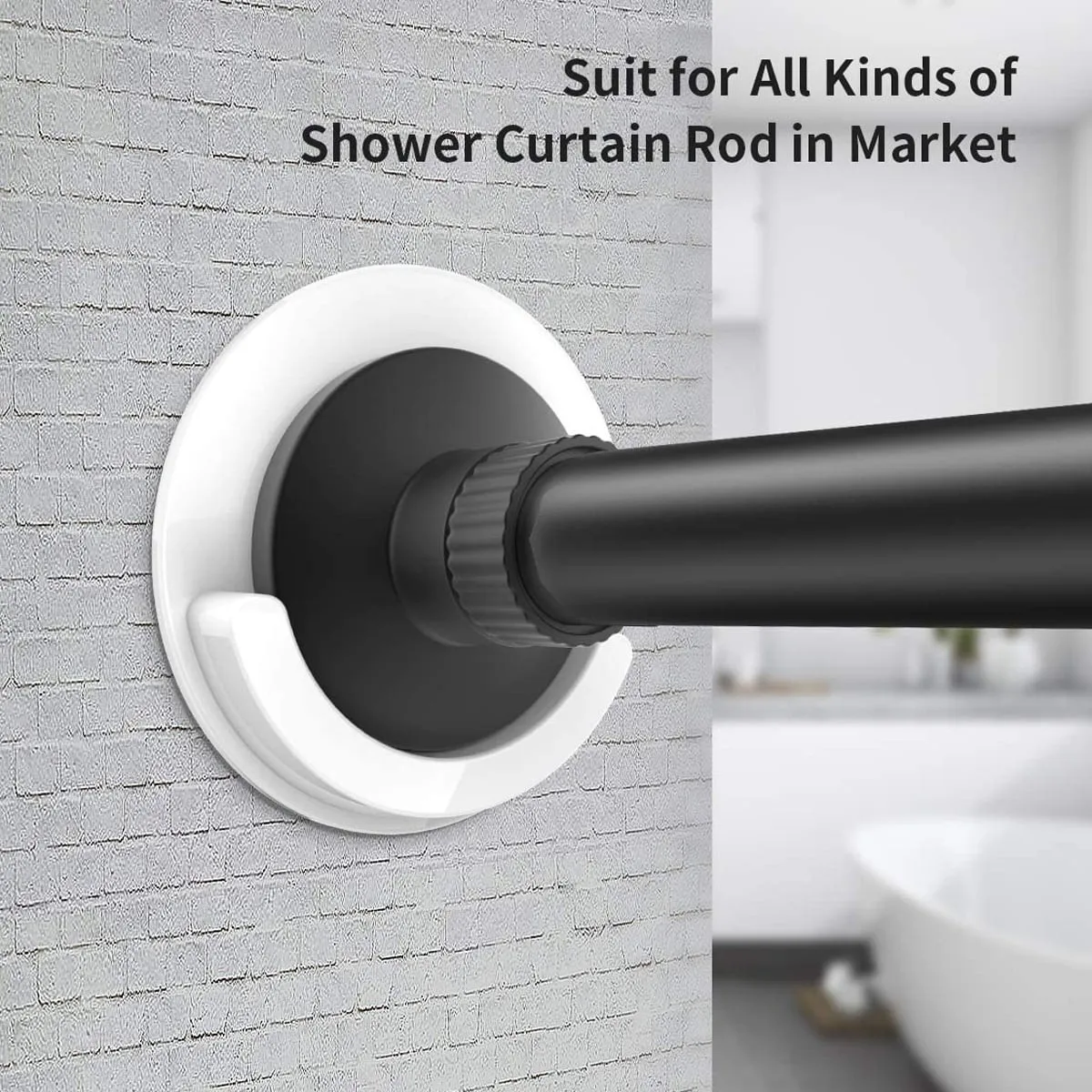 Pole Hanger Holder Anti-falling Round Rod Rod Curtain Door Curtain Shower Curtain Rod Anti-slip Paste Hook Accesorios De Baño