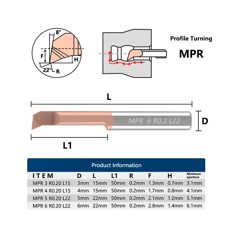 Imagem -05 - Xcan-small Bore Boring Tool Boring Cutter Integral Carbide Perfil Turning Tool Mini Torno Acessórios Mpr 1pc