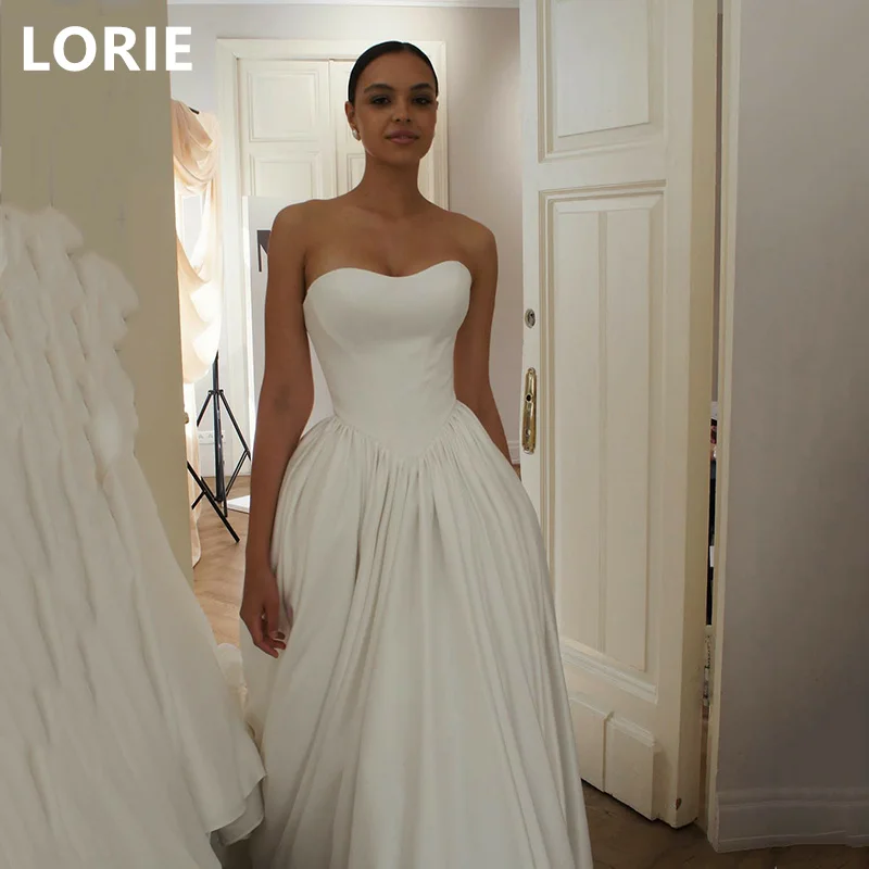 

LORIE A-line Elegant Strapless Wedding Dress vestidos de novia فساتين سهرة Elegant Princess Wedding Gown Customized 2025