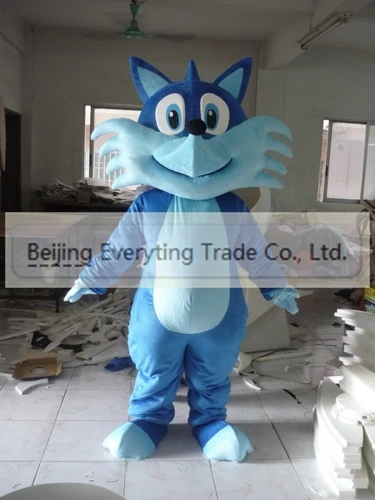 

New Adult Hot Sale Foam Blue Fox Fancy Cartoon Mascot Costume Plush Christmas Fancy Dress Halloween Mascot Costume