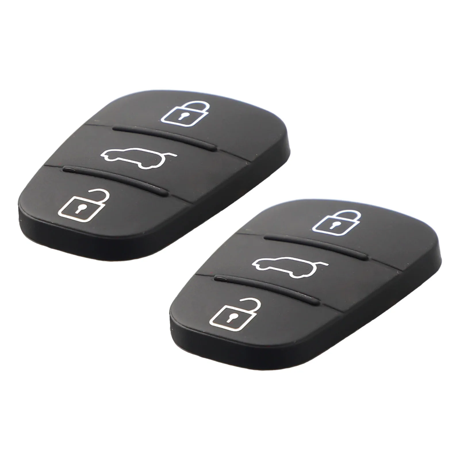 2pcs Remote Car 3 Buttons Key Fobs Case Rubber Shell Black For Hyundai I10/I20/I30 For KIA Easy To Install Car Electronics