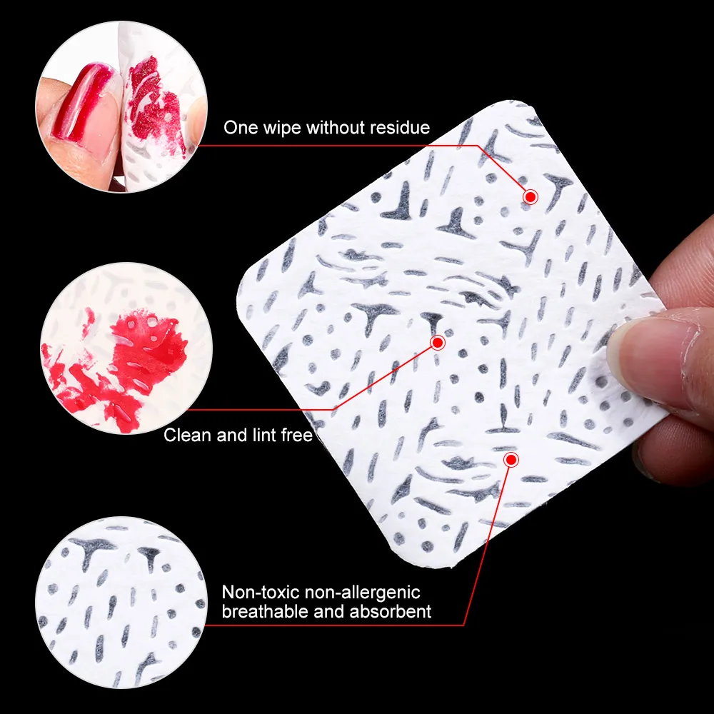 180/360pcs Nail Art Remover Manicure Nail Polish Remover salviette senza pelucchi punte in Gel acrilico tamponi di cotone rimuovi smalto per unghie