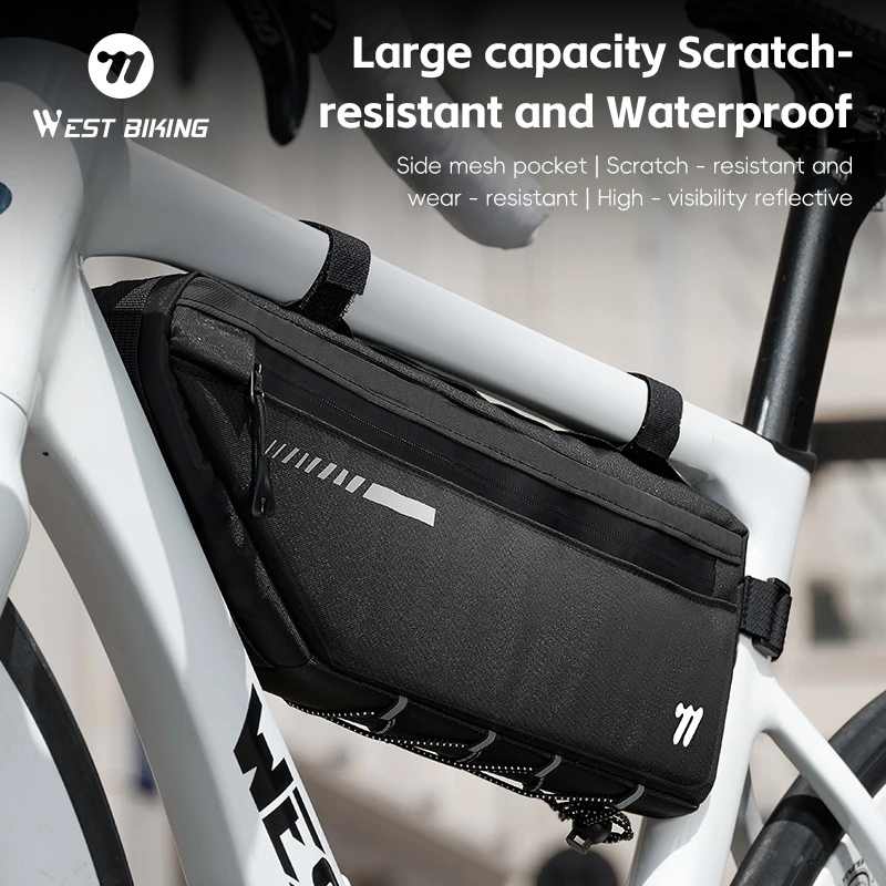 

Сумка для велосипеда из ткани Оксфорд 900D Высокоэластичная водонепроницаемая передняя сумка для велосипеда MTB Дорожная большая вместительная велосипедная передняя трубчатая треугольная сумка