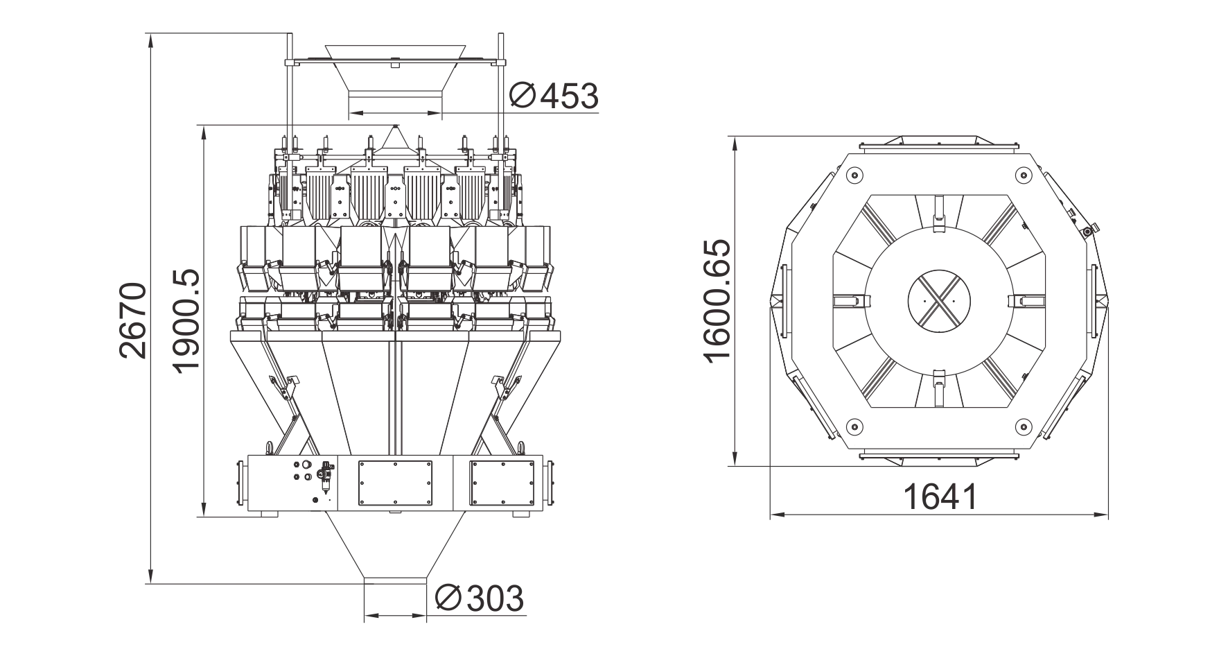 New Design Large Noodles 14 Head Multihead Weigher Scale Packaging Machine Food Manufacturer Price