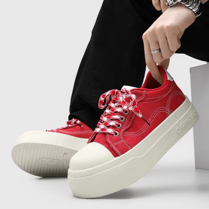 

Thick Sole Anti Slip Wear Resistant Man Chunky Sneakers Autumn New Men's Running Shoes Men Sports Footwear Board Fashion Walking
