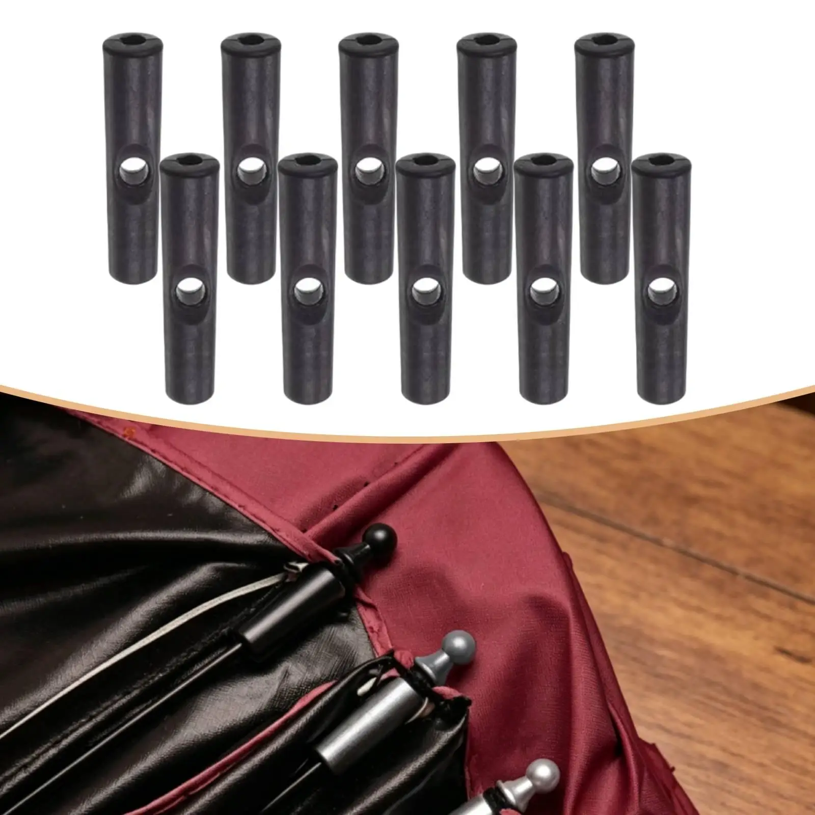 Portable Umbrella Head Beads Set PP Tail Replacement Waterproof Repair Accessory for Fixing Umbrella Tips