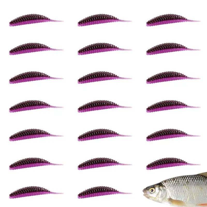 Rubber Worm Realistic Fishing Lures Tear Resistant Realistic Soft Irresistible Scent Bass Simulation Worm For Bass Salmon