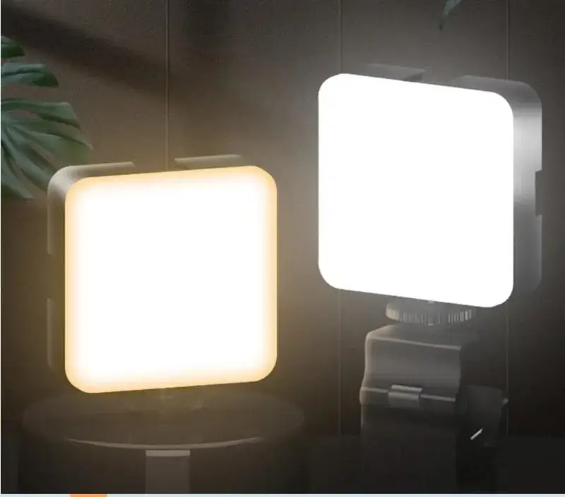 แฟลชวิดีโอ LED 6500K กล้องขนาดเล็กไฟลบเงาถ่ายภาพแบบพกพาสำหรับการถ่ายทอดสดวิดีโอ DSLR