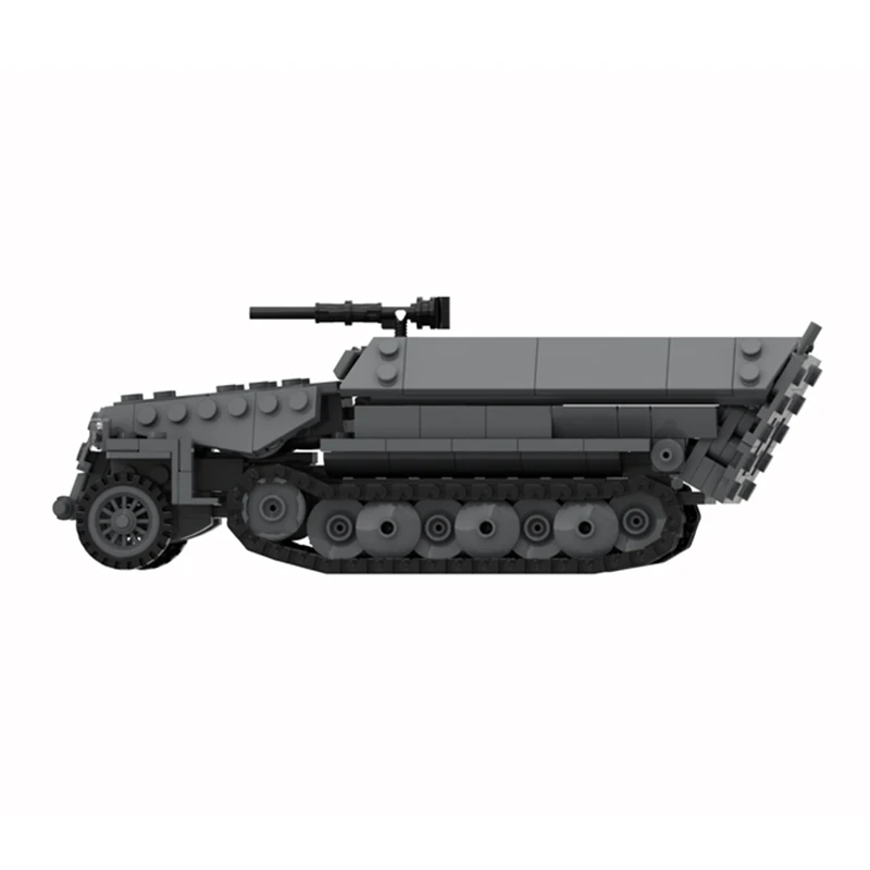 Military Warfare MOC Medium Size Half Track Armored Vehicle Building Block Model Bricks DIY Toys for Kid Christmas Gifts 415pcs