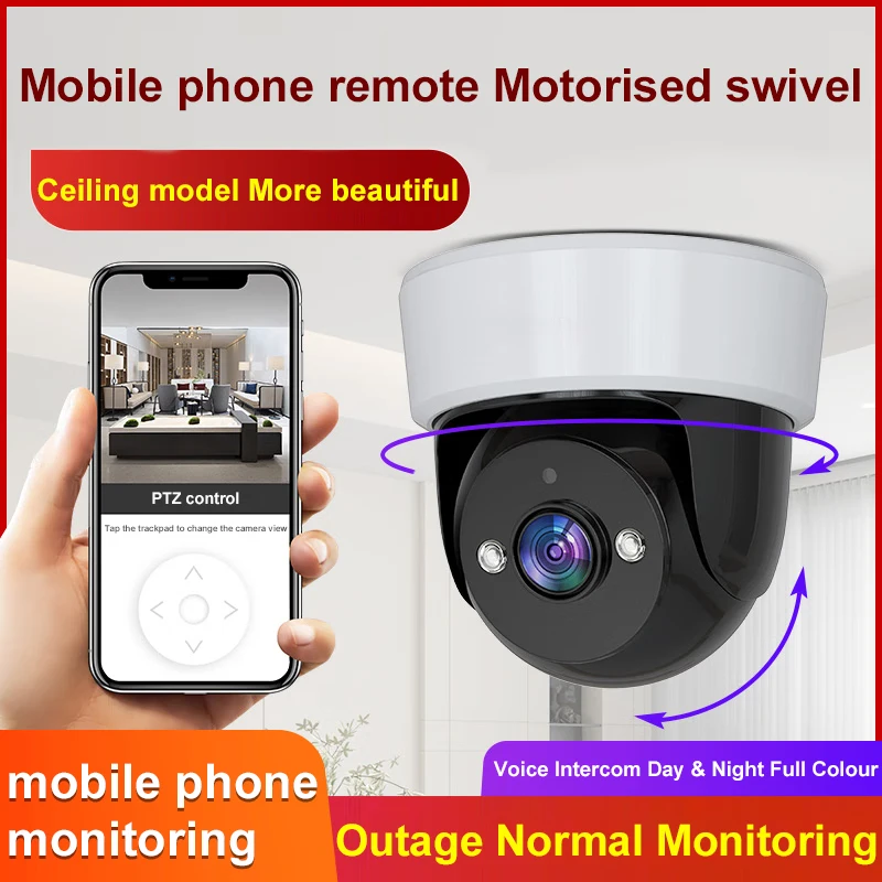 1080P Wifi IP Camera ONVIF Wireless Dome Camera indoor SD Card Audio IP Camera Night Vision