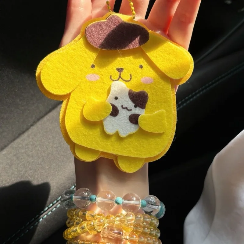 Neue Pompom Purin Vliesstoff Schlüsselbund Anime Action-figuren Anhänger Waren Nettes Spielzeug Schlüssel Taschen Dekoration Modell Weihnachten Geschenke