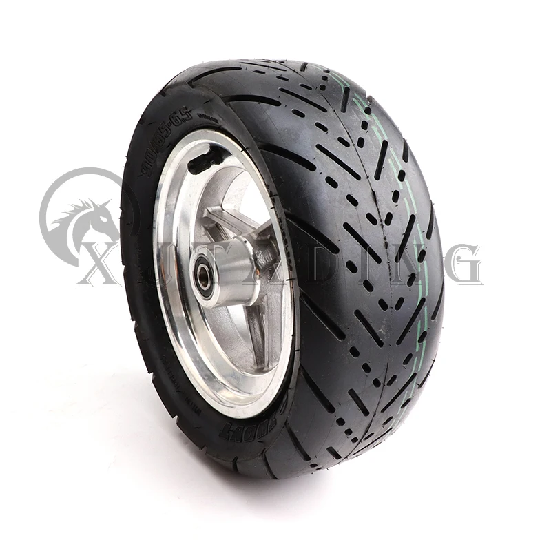 For Electric Scooter 11 Inch Inflatable Vacuum wheel 90/65-6.5 City Road Thickening Tubeless Tire with Aluminum Alloy Rim