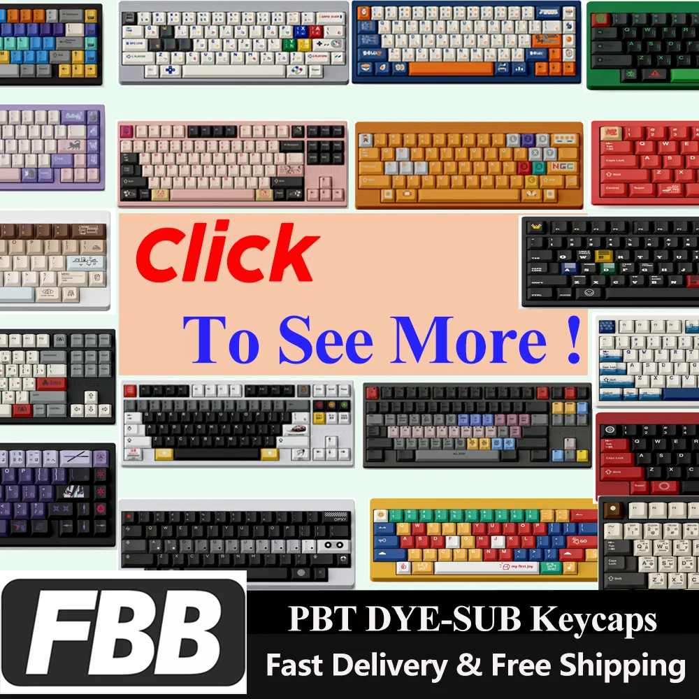

FBB Keycap PBT Personality Mechanical Keyboard Cherry Profile Yile Ramen SFC1990 Customization DIY Computer Keycaps Retro Series